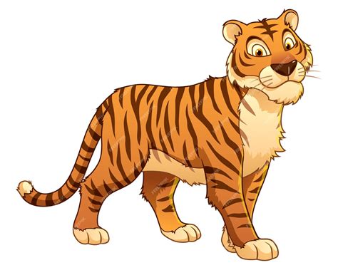 Tigre, dessin animé, animal, illustration | Vecteur Premium