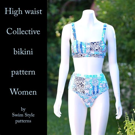 Bikini High Waist Collective Bikini Sewing Pattern Swimsuit Pattern