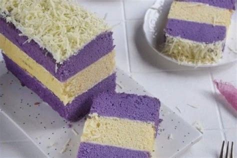 Resep Bolu Lapis Taro Vanilla Kue Dengan Tekstur Empuk