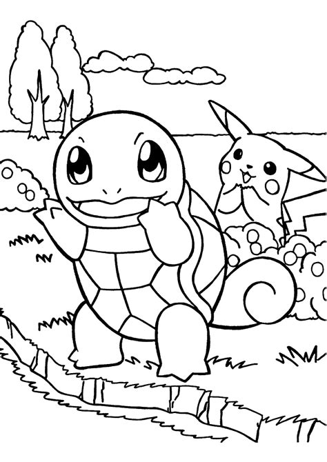 Kolorowanka Pokemon W Squirtle