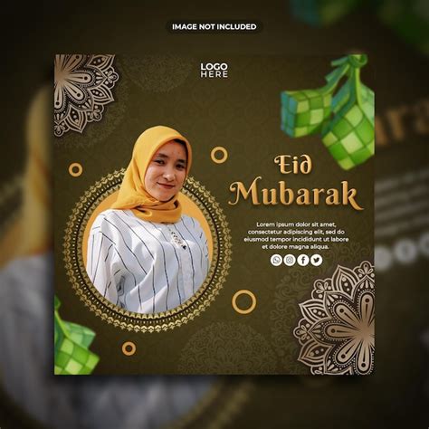 Premium Psd Eid Mubarak Social Media Post Template