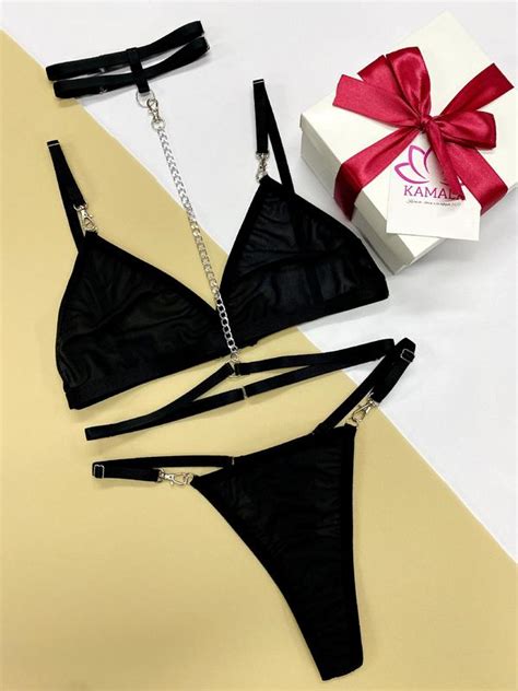 Эротическое женское белье | Сексуальный комплект с чокером: цена 1049 ...