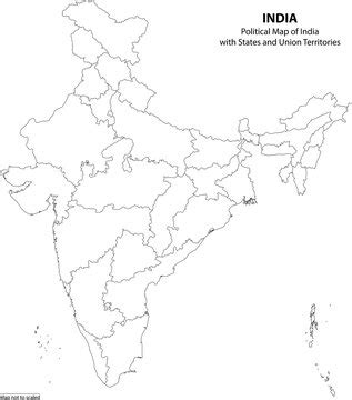 india political map  blank printable political map