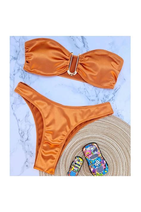 DESİGNEDBYD Kadın Aksesuarlı Straplez Bikini Takımı Parça Bikini Set Beach Fiyatı Yorumları