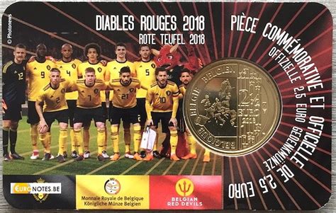 2 50 Euro Belgium 2018 Red Devils World Cup Russia Coincard NL