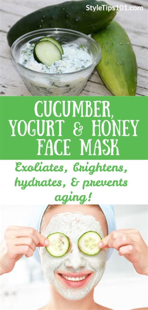 DIY Yogurt, Cucumber, & Honey Face Mask