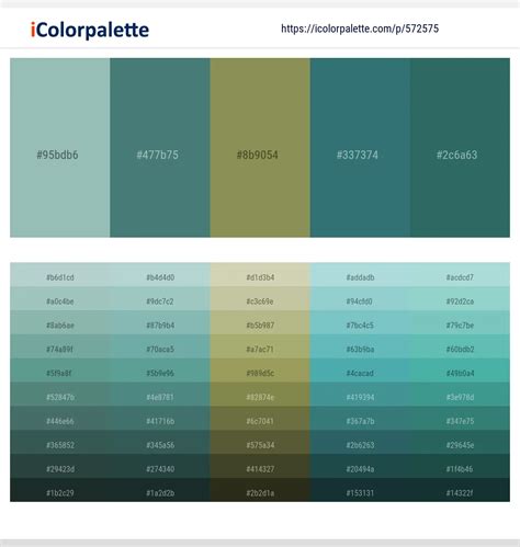 840+ Latest Color Schemes with Shadow Green Color tone combinations ...