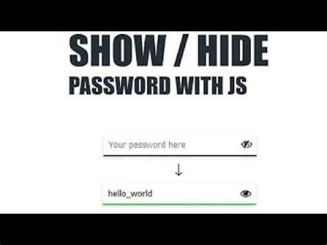 Show Hide Password Toggle With JQuery With Source Code YouTube