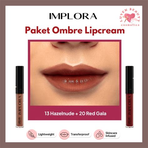 Jual Paket Ombre IMPLORA Urban Matte Lip Cream Dusky Nude Brown Sugar Lipcream Lipstick