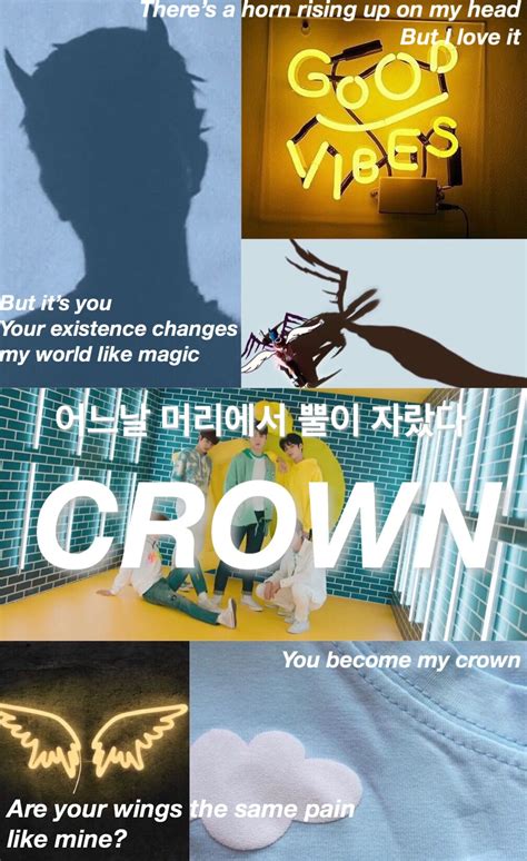 Aesthetic Crown Txt Tomorrow By Together Big Hit Lyrics Wallpaper 2019 Lyrics Aesthetic Txt