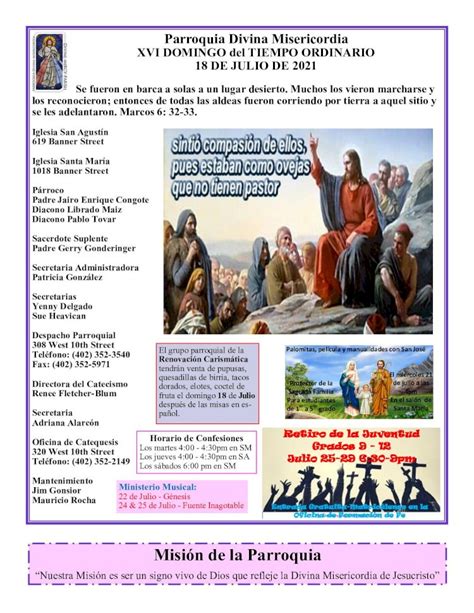 PDF Parroquia Divina Misericordia XVI DOMINGO Del TIEMPO Tu