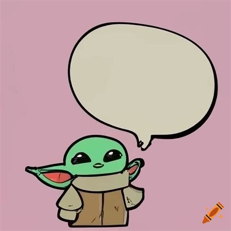 Cute Comic Of Baby Yoda Saying Goodbye On Craiyon