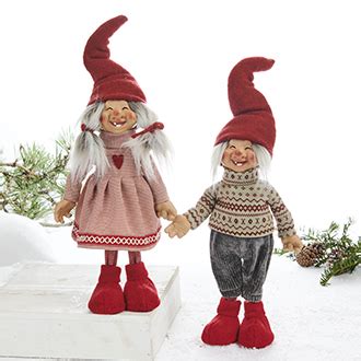 Nisse Pige Dreng Stof 34CM 2 ASS Pobra A S