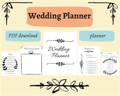 Wedding Journal Printable For Productivity