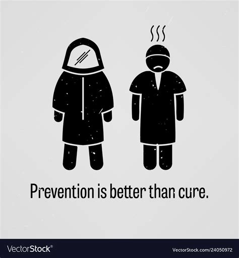 Prevention Is Better Than Cure A Motivational Vector Image