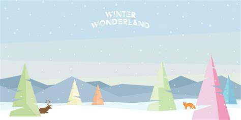 Winter Wonderland geometric elements vector illustration. Merry ...