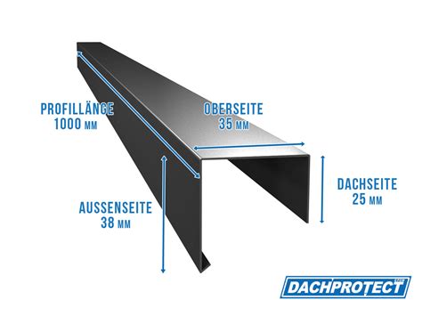 Dachprotect Dachrandprofil Cube Anthrazit Ral Cm