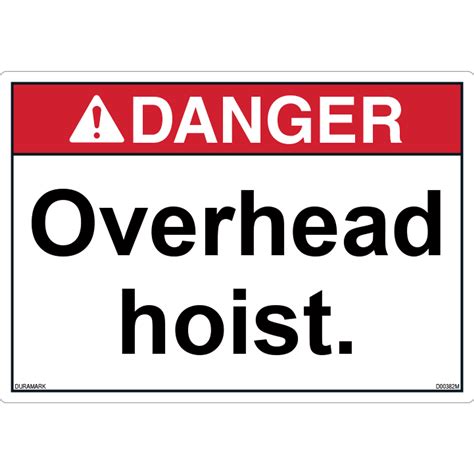 Ansi Safety Label Danger Crane Overhead Hoist