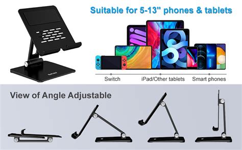 BoYata Tablet Stand Adjustable Foldable Tablet Holder For Desk