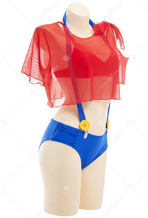Kawaii Mario Two Piece Bikini Set Women Swimsuit Bathing Suit Top Quality Swimwear For Sale