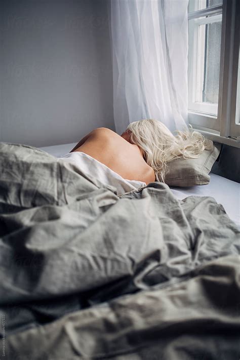 Beautiful Blonde Woman Sleeping In Bed By Stocksy Contributor Lumina Stocksy