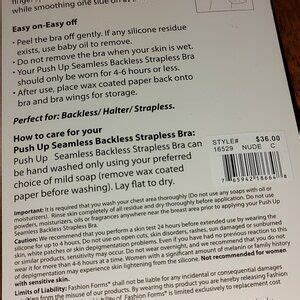 Fashion Forms Intimates Sleepwear Fashion Forms Backless Strapless Pushup Tshirt Bra Nude