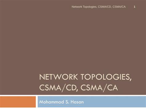 PDF NETWORK TOPOLOGIES CSMA CD CSMA CAefreidoc fr L3 Réseaux et