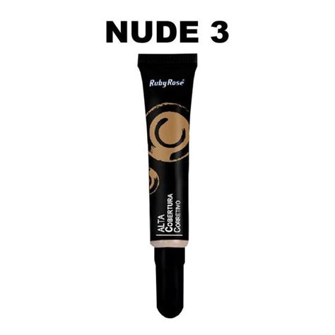 Corretivo Líquido Alta Cobertura Ruby Rose Nude 3 RUBYROSE