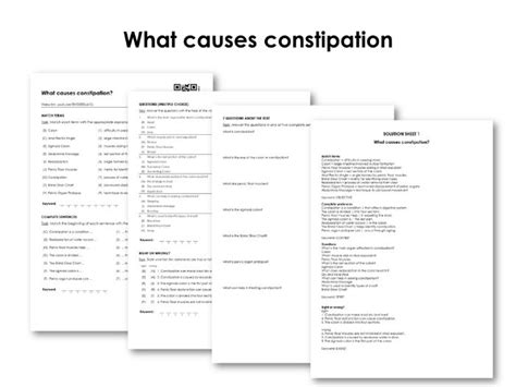 What causes constipation | Teaching Resources