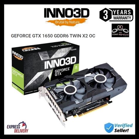 INNO3D GEFORCE GTX 1650 GDDR6 TWIN X2 OC GTX1650 | Shopee Malaysia