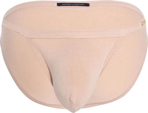 Andrew Christian SEX Bamboo Brief W ALMOST NAKED Sand MAAT L Heren Ondergoed Bol