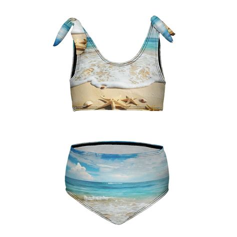 Starfish Beach Girl S Piece Bikini Set Beach Sport Swimsuit Swimwear Y Cm Walmart