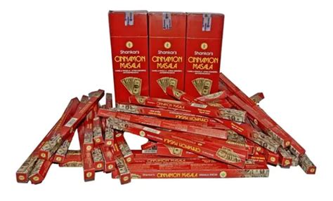 Incenso Shankar Cinnamon Canela Massala Box 25 Caixinhas Frete grátis