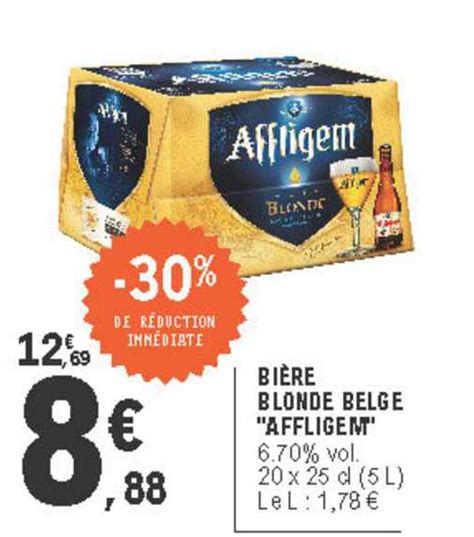 Promo Bi Re Blonde Blege Affligem De R Duction Imm Diate Chez E Leclerc Icatalogue Fr