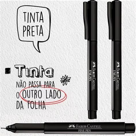 Caneta Faber Castell Preta - 6