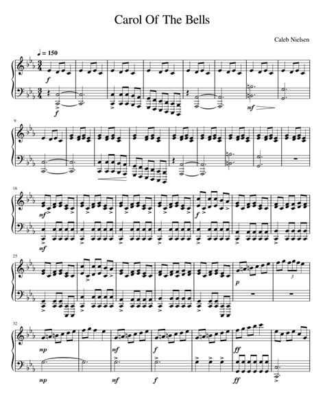 Carol Of The Bells Sheet music for Piano (Solo) | Musescore.com