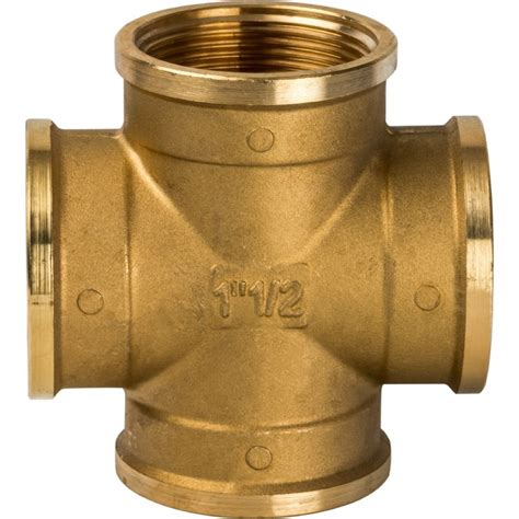 Крестовина резьбовая ВР 1"1/2 латунь STOUT – купить за 2 688,00 руб.