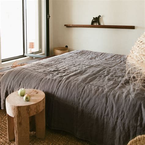 Стеганое двухстороннее покрывало из мягкого льна - цена 18 300 р ...