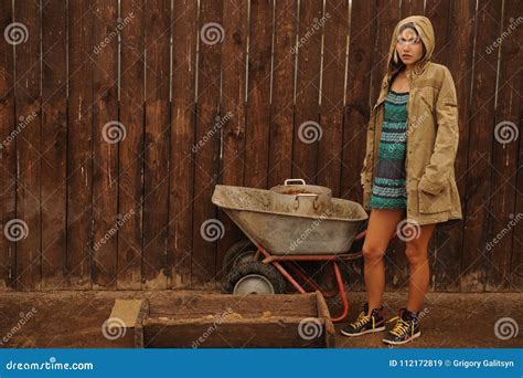 Russian Beauty Blonde With Blue Eyes Working On The Farm The Concept Of Russian Beauty Royalty