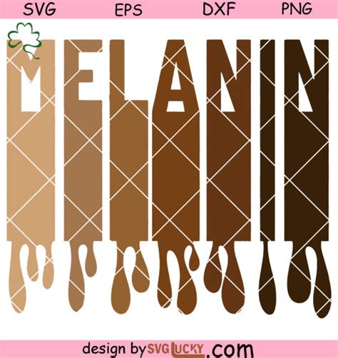 Melanin Dripping Svg Black Woman Melt Svg Black Histor Drip Svg Svg