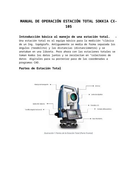 DOCX Manual de Operación Estación Total Sokkia Cx DOKUMEN TIPS
