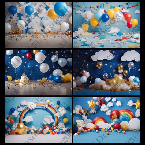 Baby Birthday Party Digital Backdrop Photography Background Birthday ...