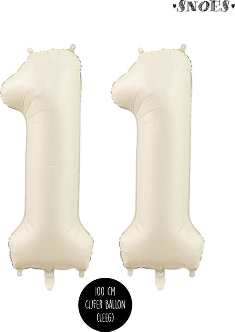 Cijfer Helium Folie Ballon XL Jaar Cijfer Creme Satijn Nude Cm Bol