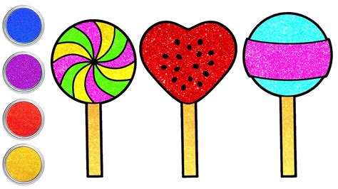 Easy Drawing For Kids Lollipop Candy Howto Youtube