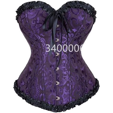 Corset Haut Bustier Surbuste Lingerie Femmes Sexy Lacets Grande Taille Brocade Vintage Costume
