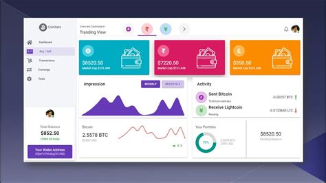 Vuejs Vuetify Ui Design Crypto Admin Dashboard Bitcoin