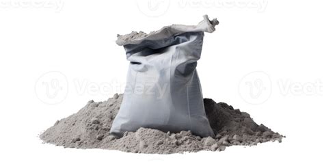 AI Generated A Bag Of Cement In A Pile Of Cement Png File Of Isolated