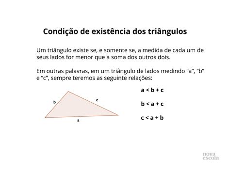 Condição De Existencia De Um Triangulo - Condição de existência dos triângulos quanto às medida dos lados ...