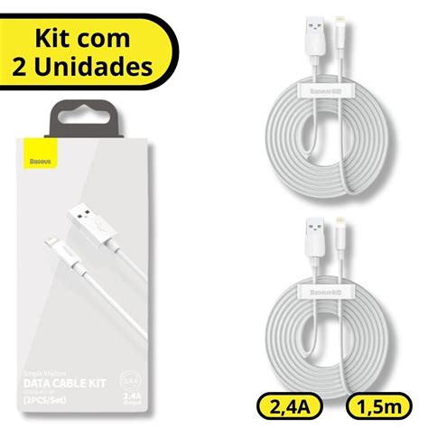 Kit C Cabos De Dados A Simple Wisdom Usb Para Lightning M