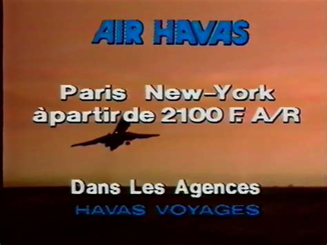 Havas Voyages Air Havas Voyage Avion Paris New York Ina